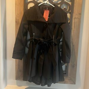 NWT * Yoki Black Girls Dress Coat Size Medium 8/10